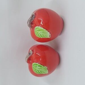 Red Apple Salt and Pepper Shakers